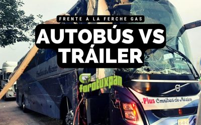 Autobús Vs Tráiler frente a la FERCHE GAS