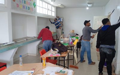 Le dan mantenimiento a la Biblioteca Juan Escutia en Tamiahua