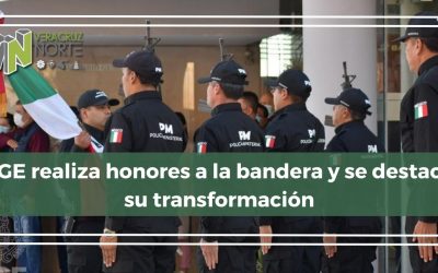 FGE realiza honores a la bandera y se destaca su transformación