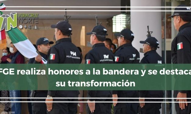 FGE realiza honores a la bandera y se destaca su transformación