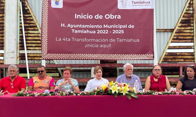 Dan banderazo de inicio para rehabilitación de la Unidad deportiva “Sergio Lira Gallardo” en Tamiahua