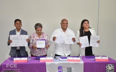 FGE asistió a la firma del Convenio entre CEJUM y el H. Ayuntamiento de San Andrés Tlalnehuayocan
