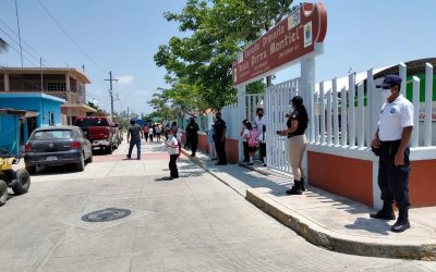 Tamiahua: Cuidan la seguridad de Estudiantes