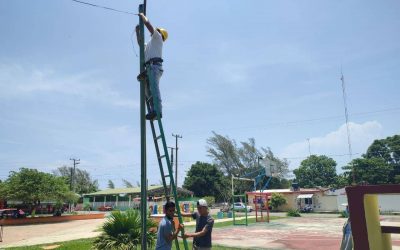 Tamiahua: Instalación de reflectores