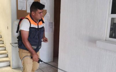 Tamiahua: Sanitización en las oficinas del palacio municipal