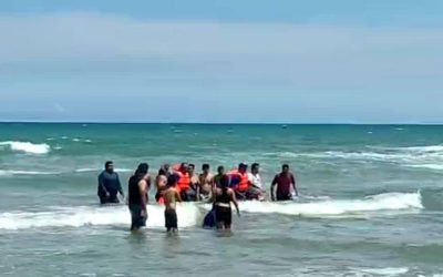 Tamiahua: Rescate de una persona en la playa