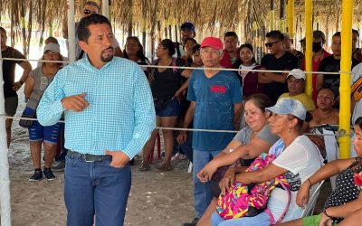 Juan Gómez de la mano con la Agencia municipal de Barra Norte para la organización de los comerciantes de la zona