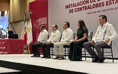 Alcalde José Manuel Pozos asistió a la “Instalación de la Comisión Permanente de Contralores Estado-Municipios de Veracruz”