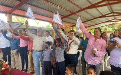 Tamiahua: Banderazo de inicio de obra en escuela primaria en La Guásima