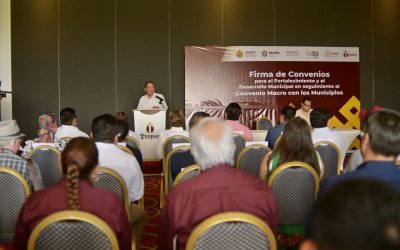14 Municipios Firmaron Convenios para el Fortalecimiento y Desarrollo Municipal