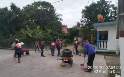 Tamiahua: Labores de limpieza desde muy temprano