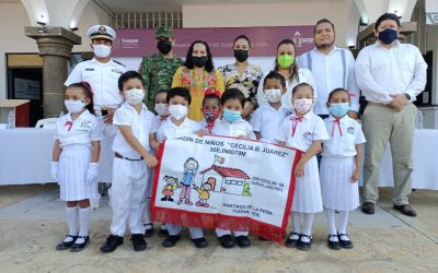Participa Jardín de Niños “Cecilia B. Juárez” en acto cívico
