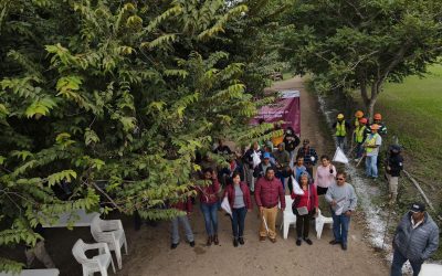 Tamiahua: Banderazo de inicio de banquetas y guarniciones de concreto hidráulico en la comunidad de La Reforma