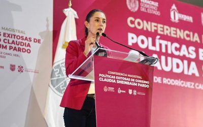 Claudia Sheinbaum disertó su conferencia magistral “Políticas Públicas Exitosas” ante Miles de norveracruzanos