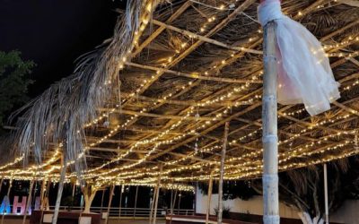 Tamiahua: Instalación de la iluminación para los eventos navideños