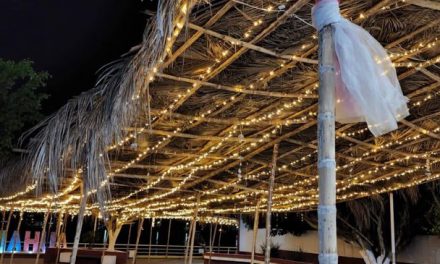 Tamiahua: Instalación de la iluminación para los eventos navideños