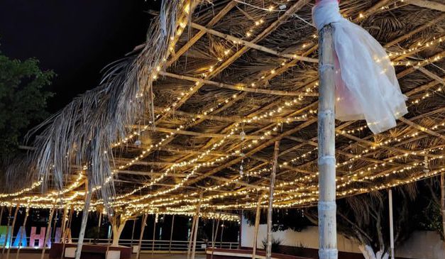 Tamiahua: Instalación de la iluminación para los eventos navideños