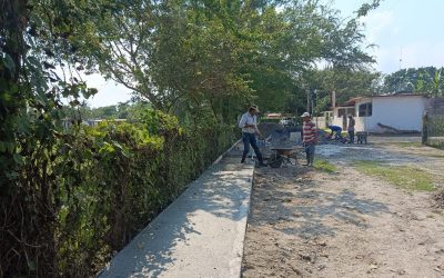 Tamiahua: Construcción de banquetas y guarniciones en La Reforma