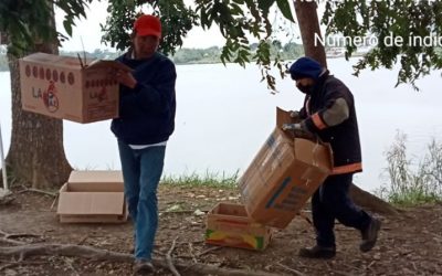 Protección Civil rescató iguanas del Santuario que entraron en letargo por las bajas temperaturas