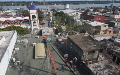 Tamiahua: Protección Civil lleva a cabo el mantenimientos a las antenas