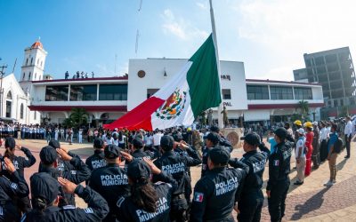 Autoridades de los 3 niveles de Gobierno conmemoran el Día de la Bandera Nacional