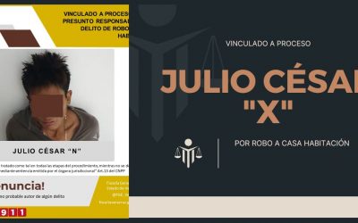 Vinculado a proceso como presunto responsable del delito de robo a casa habitación