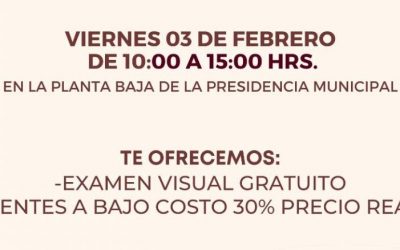 Este viernes 3 de febrero se reanudan las Jornadas de Salud Visual y Salud Integral