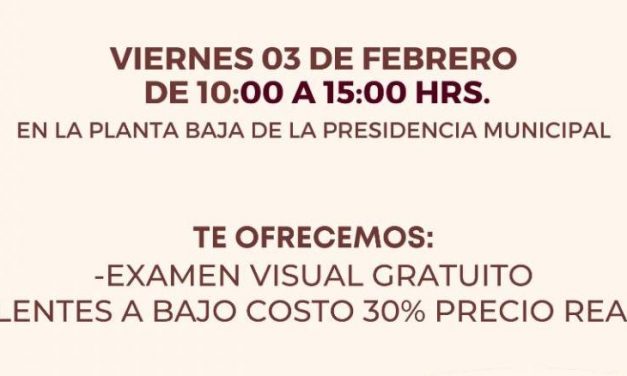 Este viernes 3 de febrero se reanudan las Jornadas de Salud Visual y Salud Integral