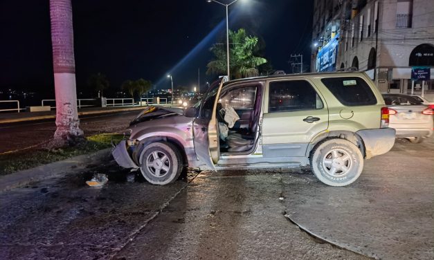 Estrella su camionetón contra una Palmera de Acero