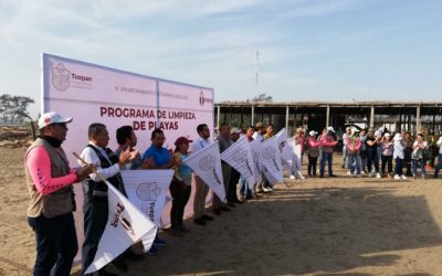 Con una gran participación se realizó la limpieza de las playas de Tuxpan
