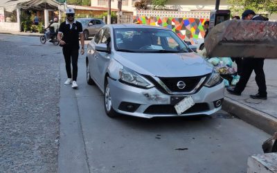 Automóviles colisionan en Tuxpan sin consecuencias graves