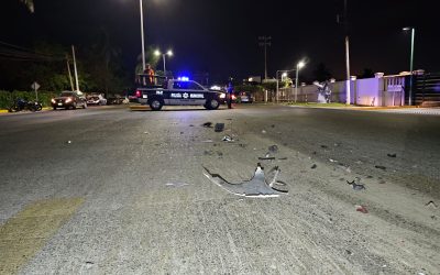 Pasajeros heridos en Tuxpan tras impacto de vehículo que se dio a la fuga