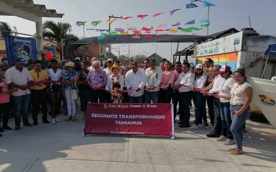 EL GOBIERNO DE GUADALUPE RODRIGUEZ DESCOBIJADO EN INAUGURACION DE OBRAS