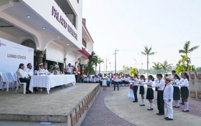 Participa primaria “Miguel Hidalgo y Costilla” en Lunes Cívico