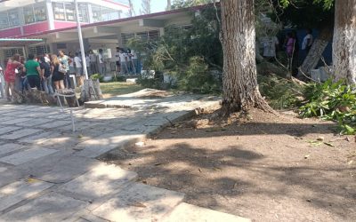 Emergencia en la ESGEZ: Maestros heridos por desprendimiento de rama