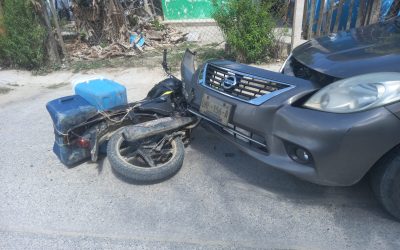 Accidente de tránsito sin heridos en la Murillo Vidal