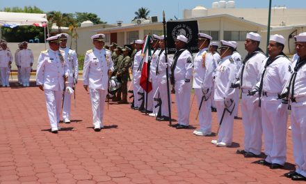 La Secretaría de Marina realiza ceremonia de cambio de Mando de Armas en la Fuerza Naval del Golfo