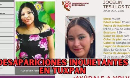 Preocupación en Tuxpan ante la desaparición de otra joven: Temen lo peor