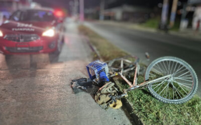 Ciclista Herido Tras Ser Arrollado por un Taxi en Tuxpan