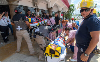 Tuxpan tuvo una activa participación en el Segundo Simulacro Nacional 2023