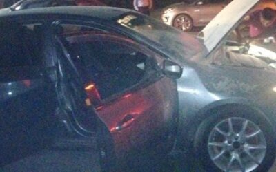 Conato de incendio en un auto es controlado heroicamente por trabajadores del Restaurante Mar y Tierra