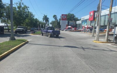 Motociclista herido y daños materiales tras accidente en el Bule