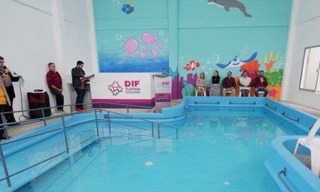 Se reinauguró el tanque terapéutico del CRRI-DIF Tuxpan, con el que se brindarán 1,600 sesiones de rehabilitación