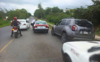 Aparatoso choque por alcance en la carretera Tuxpan-Tampico