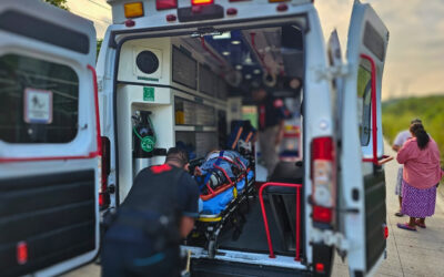 Choque de motos en los Kilómetros: Un Herido
