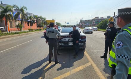 Retén ilegal de la SSP del Estado desmantelado por la Guardia Nacional en la autopista México Tuxpan