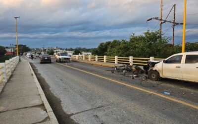 CHOQUE EN EL PUENTE: Pérdidas por un cuarto de millón de pesos