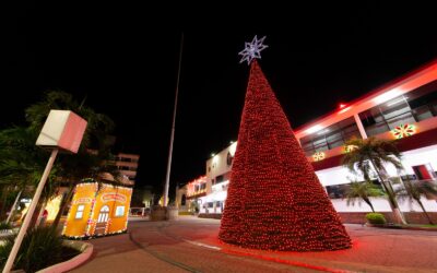 Del 23 al 25 de diciembre el hermoso Pino de Navidad de Tuxpan proyectará imágenes infantiles con motivos navideños
