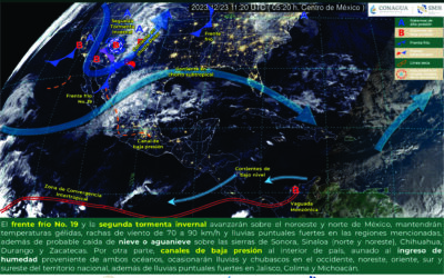 Frente Frío y Tormenta Invernal Traerán Cambios Drásticos en el Clima