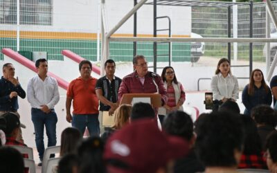 Gobierno de Tuxpan realizó la entrega oficial de la obra “Cancha y Espacios Multideportivos” en la comunidad Ceiba Rica